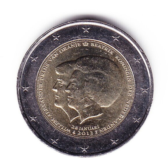2013 Netherlands Prince Willem Alexander & Queen Beatrix 2 Euro Coin (b149) - Picture 1 of 2